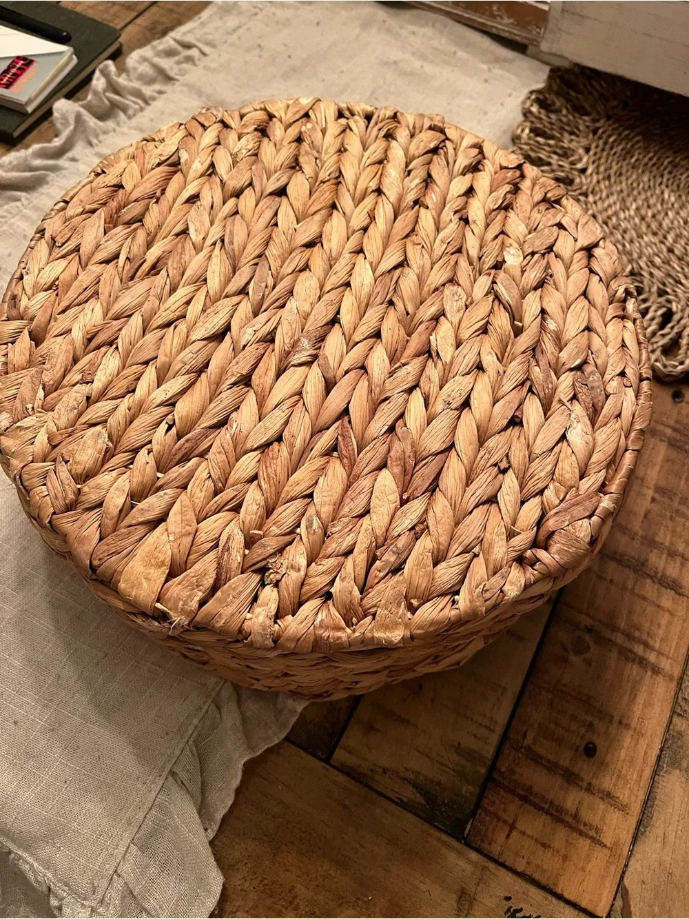 Woven Seagrass Storage Basket - Natural Brown